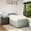 vidaXL Boxspringbett mit Matratze Hellgrau 90x190 cm Samt 3288498 Bild 5