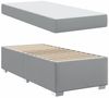 vidaXL Bettrahmen mit Matratze Hellgrau 90 x 200 cm Stoff 3399159 Bild 4