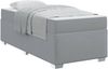 vidaXL Bettrahmen mit Matratze Hellgrau 90 x 200 cm Stoff 3399159 Bild 2