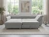 luma-home Ecksofa 17004-OTTO, mit Bettfunktion B250/T190/H84 cm, Liegefläche 179x190 cm, Ottomane links, Wellenunterfederung, Mikrofaser Grau Bild 4