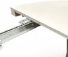 Runder Esstisch Ausziehbar Weiß Halbmatt Ø110/210 cm mit Schwarzen Metallbeinen Bild 4