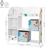 Calicosy Kinderregal mit Buchablage und 2 Aufbewahrungsboxen - Weiß Bild 4