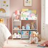 Calicosy Kinderregal mit Buchablage und 2 Aufbewahrungsboxen - Weiß Bild 2
