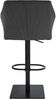 Barhocker SIHAR - Cord Dunkelgrau 64x45x88 cm Schwarz | Barstuhl Mit Lehne Tresenhocker Tresenstuhl Kneipenhocker Kneipenstuhl Bild 4