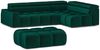 Ecksofa Designersofa DARCY in Stoff Salvador Flaschengrün Ottomane Rechts Bild 5