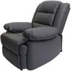 Fernsehsessel HWC-G15, Relaxsessel Liege Sessel, Leder + Kunstleder 101x87x100cm ~ grau Bild 5