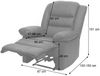 Fernsehsessel HWC-G15, Relaxsessel Liege Sessel, Leder + Kunstleder 101x87x100cm ~ grau Bild 3