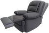 Fernsehsessel HWC-G15, Relaxsessel Liege Sessel, Leder + Kunstleder 101x87x100cm ~ grau Bild 4