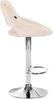 CLP Barhocker Milet Stoffbezug höhenverstellbar drehbar mit Rückenlehne,creme chrom Bild 5