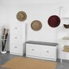 SoBuy FSR94-W Schuhschrank, MDF, Lackiert, Weiß, 53 x 117 x 24 cm Bild 2