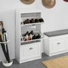 SoBuy FSR94-W Schuhschrank, MDF, Lackiert, Weiß, 53 x 117 x 24 cm Bild 5