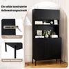 Küchenschrank mit Ladestation 164 cm hoher Weinschrank mit Weinglashalter Buffet-Sideboard Schwarz Bild 5