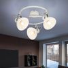 LED Deckenleuchte, Spots beweglich, Chrom, Glas, L 35 cm Bild 4