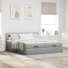 vidaXL Ottoman-Bett mit Matratzen Hellgrau 160x200 cm Stoff 3311987 Bild 3