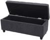 Aufbewahrungs-Truhe Kriens, Sitzbank Bank, Stoff/Textil, 45x114x45cm FSC®-zertifiziert ~ dunkelgrau Bild 3