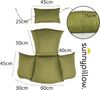 sunnypillow Hängesessel Auflage für Rattan & Polyrattan Hängeschaukel, Grün Bild 2