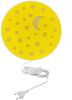 Kinderzimmer Wandlampe Mond & Sterne Gelb, Schalter & Stecker, Ø25cm Bild 2