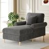 Merax Gepolsterter Relaxsessel, klappbarer Schlafsessel, bequemer Lesesessel, Lounge-Sessel, XXL großer Lesesessel, samtbezogener Lounge-Sessel, Sitzsack für Wohn- und Schlafzimmer, Grau Bild 3
