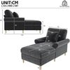 Merax Gepolsterter Relaxsessel, klappbarer Schlafsessel, bequemer Lesesessel, Lounge-Sessel, XXL großer Lesesessel, samtbezogener Lounge-Sessel, Sitzsack für Wohn- und Schlafzimmer, Grau Bild 4