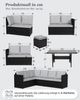 MeXo Loungeset Gartenlounge Set für 8 Personen wetterfest, (Esstisch breit 132x76x67cm, 7-tlg, Belastbarkeit pro Sitzplatz bis zu 140kg), Ecklounge, pflegeleichte Polywood-Tischplatte, Polyrattan/Stahl Bild 4