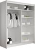 Kleiderschrank Lino II, ohne Beleuchtung, Farbe: Weiß / Artisan Eiche Bild 3