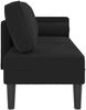 vidaXL Chaiselongue mit Kissen Schwarz Samt Bild 4
