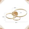 ZMH LED Deckenleuchte Wohnzimmer Modern Gold 2/3/4 Ring Design Deckenlampe Dimmbar, Augenschutz, Einfache Installtion, LED fest integriert, 3000-6500K, 82CM aus Acryl 74W Schlafzimmerlampe mit Fernbedienung Küche Bild 3