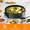 Scheffler Elektrische Pfanne Elektrische pfanne 30/40cm Elektrisch Pizzapfanne mit decke, 1500,00 W, mit Antihaftbeschichtet,5 Einstellbare Temperaturen, 5L/8L/13L Bild 3