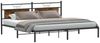 vidaXL Bettgestell ohne Matratze Räuchereiche 200x200 cm Holzwerkstoff 4106750 Bild 3