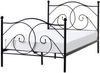 Bett mit Lattenrost Metall DINARD 120 x 200 cm Schwarz Bild 1