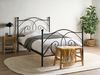 Bett mit Lattenrost Metall DINARD 120 x 200 cm Schwarz Bild 3