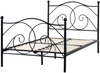 Bett mit Lattenrost Metall DINARD 120 x 200 cm Schwarz Bild 4