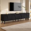 Dreidimensional geschwungenen Linien,TV-Schrank Lowboard Vier Türen zwei separate Staurräume Metallfüße Wohnzimmer Bild 4