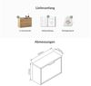 Planetmöbel Schuhschrank schmal mit 1 Klappe platzsparender Schuhregal mit 2 Ablagen, Schuhkommode für Diele, Flur, Garderobe 60 x 23 x 42,5 cm, Gold Eiche Bild 3
