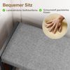 Schuhbank 86 x 30 x 45,4 cm mit 3 Ablageebenen – grauer Eingangsbereich-Organizer aus Holz und Metall Bild 5