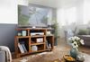 Sideboard Sheesham Massivholz 115 x 76 x 40 cm Landhaus-Stil, Fernseh-Kommode mit Staufächern, TV-Schrank Anrichte Echt-Holz mit 4 Standbeinen Bild 3