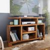 Sideboard Sheesham Massivholz 115 x 76 x 40 cm Landhaus-Stil, Fernseh-Kommode mit Staufächern, TV-Schrank Anrichte Echt-Holz mit 4 Standbeinen Bild 2
