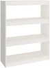 vidaXL Bücherregal/Raumteiler Weiß 80x30x103,5 cm Massivholz Kiefer 808189 Bild 2