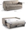 Dmora 2-Sitzer Schlafsofa Trissino, Schlafsofa fürs Wohnzimmer, gepolstert, abnehmbar, 100 % Made in Italy-Qualität, 180x95 h90 cm, Taube Bild 3