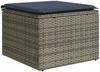 vidaXL 6-teiliges Gartensofa-Set mit Kissen, grau, Polyrattan 3220520 Bild 5