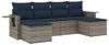 vidaXL 6-teiliges Gartensofa-Set mit Kissen, grau, Polyrattan 3220520 Bild 2