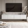 ALLHOUSE24 TV-Schrank NELLY SILBER Hängendes TV Lowboard weiß Glanz mit LED-Beleuchtung (1x TV Schrank) 200 cm Breite Bild 3