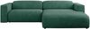 Ecksofa PASADENA, freistehendes Ecksofa, breite Armlehnen, Federsitz - rechts - Grün Stoff Bild 5