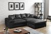 Big Sofa Megasofa Riesensofa AREZZO - Vintage Schwarz inkl. Hocker Bild 2