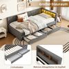 Daybett 90x200 cm mit Ablagefach – Schlafsofa aus Leinen und MDF mit USB-Anschluss, ohne Matratze Bild 5