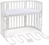 Waldin Babybett Babybett, Beistellbett aus Holz, 5in1 mit Matratze, Belüftet Bild 3