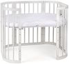 Waldin Babybett Babybett, Beistellbett aus Holz, 5in1 mit Matratze, Belüftet Bild 2