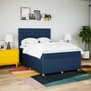 vidaXL Boxspringbett mit Matratze Blau 140x190 cm Stoff 3294371 Bild 5