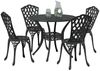 vidaXL Garten Essgruppe 5 pcs Schwarz Aluminium 3334709 Bild 3