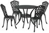 vidaXL Garten Essgruppe 5 pcs Schwarz Aluminium 3334709 Bild 2